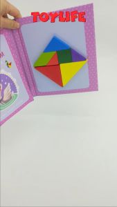 Sách xếp hình gỗ tangram kèm nam châm cho bé đồ chơi sách ghép hình gỗ cho trẻ 1 2 3 4 5 6 7 8 tuổi TOYLIFE