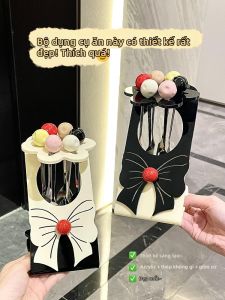 XIAOHUANGLU | Bộ Dụng Cụ Ăn Tráng Miệng Bằng Thép Không Gỉ An Toàn Cho Trẻ Em Và Lọ Lưu Trữ