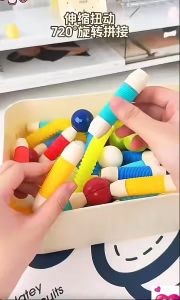 Magnetic Tube Blocks STEM DIY Building Set | Creative Magnetic Construction Toy | Sensory Tube Blocks | Educational Toys
