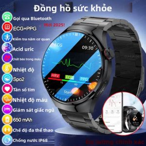 Đồng Hồ Thông Minh Đo Sức Khỏe Dành Cho Nữ Tích Hợp ECG+PPG Đo Lipid Máu Huyết Áp Axit Uric Máy Đo HRV Màn Hình AMOLED HD Hỗ Trợ Gọi Bluetooth.