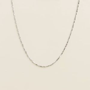 Chow Sang Sang 周生生 950 Platinum Essence Necklace for Women 45cm 53187N Price-by-Weight 5.24g Platinum