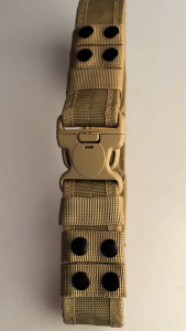 Adjustable Tactical Belt for Men Wear Resistant Nylon Webbing Belt with Double Lock Safety Buckle Outdoor Camping Hun