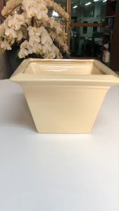 กระถางต้นไม้8นิ้ว กระถางเซรามิคทรงสี่เหลี่ยม