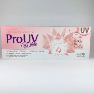 Viên trắng da ProUV White Hỗ trợ giảm nám sạm da nhăn da Giúp da trắng sáng mịn  Hạn Chế Lão Hoá Da Mờ Nám Giảm Nếp