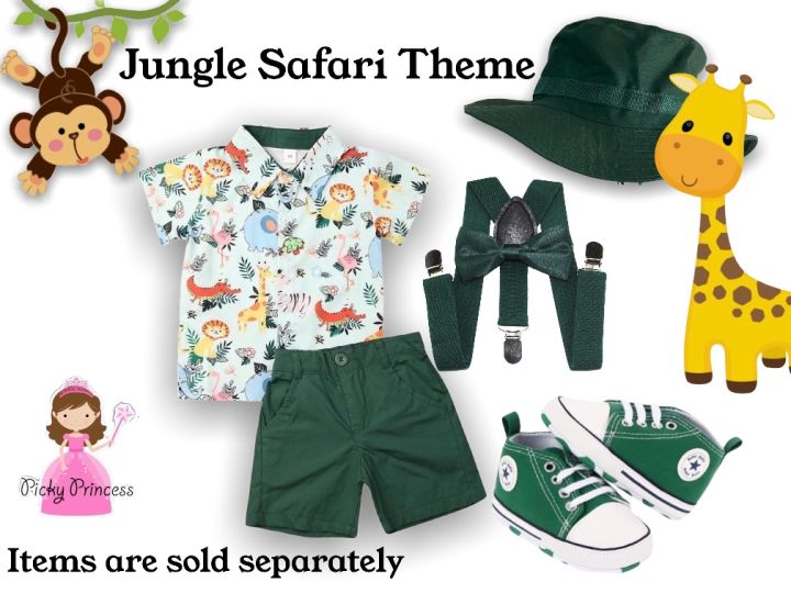 Baby boy kids jungle safari theme for birthday party birthday