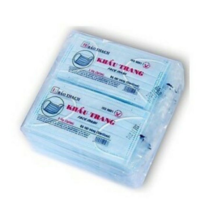 Khẩu trang y tê Bảo Thạch túi riêng tiệt trùng từng cái, bịch 50 cái ...