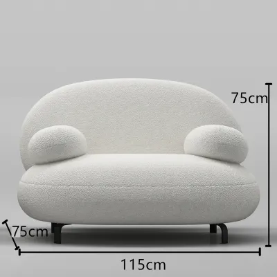 Nordic Light Luxury Soft Cloud-like Velvet Double Sofa