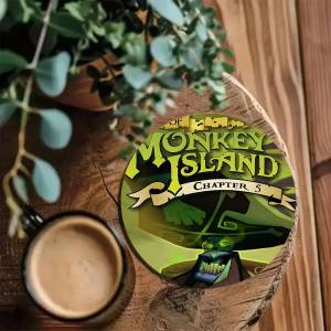 Classic Game The Secret Of Monkey Island Natural Coaster Creative Absorbent Cushion Coffee Mug Bowl Cushion Insulation Cushion