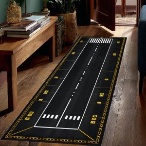 Airport Runway Runner Rug Aviation Carpet Terminal Map Design Kids Playroom Home Decor
