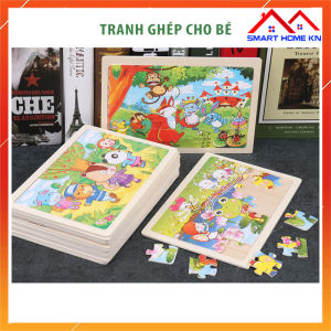 Đồ chơi trẻ em tranh ghép hình tranh ghép gỗ xếp hình cho bé ghép hình ảnh con vật giúp bé phát triển trí tuệ