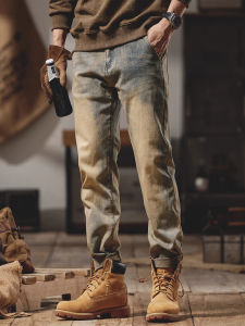 American Retro Clay-dyed Straight Leg Denim Jeans