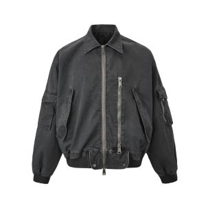 MADWITCH | American Retro Multi-pocket Washed Jacket