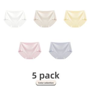 MiiOW | Pure Cotton Seamless Ice Silk Triangle Shorts Womens Underwear Breathable Thin Summer Anti-Bacterial Comfortable Briefs