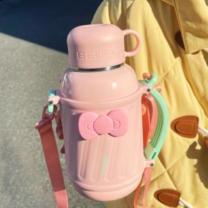 Vacuum Cup Girls Good-looking 316 Stainless Steel Students Go to School Special Water Cup Portable Large Capacity Crossbody Cup