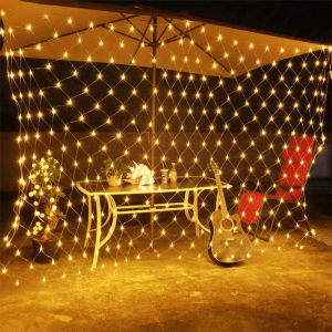 1.5x1.5/2x2/3x2m LED Curtain Light LED Fairy String Net Mesh Christmas Party Wedding New Year Garland Outdoor Garden Decoration