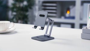 Đế giữ điện thoại/ iPad Baseus LUSZ Desktop Biaxial Foldable Metal Stand (Hàng chính hãng)