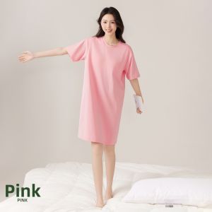Pure Cotton Padded Plus Size Sleep Dress