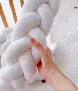 10m Baby Bed Bumper Soft Knot Pillow Newborn Crib Bumper Bed Baby Cot Protector Baby Room