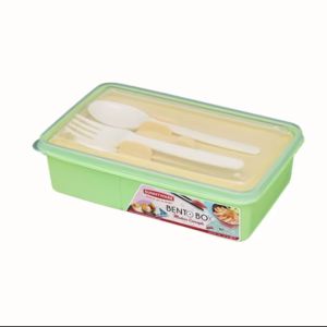 Lunch box with spoon and fork Bento Box Eco friendly lunchbox microwave safe - Sunnyware 516 bentobox