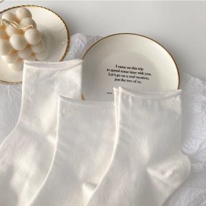 K-style Cute Smiley Socks South Korea Japanese Style Summer Thin Curling White Tube Socks Female Ins Trendy Spring and Autumn