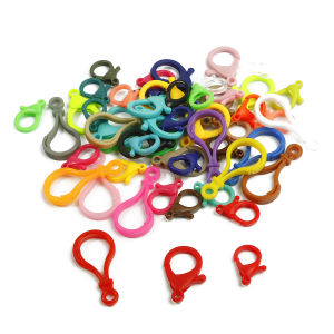 10pcs Multicolor Plastic Snap Lobster Clasp Connector Hook Necklaces & Bracelets Keychain Toys for DIY Jewelry Findings Accessories