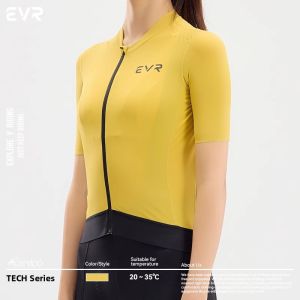 evr | EVR Summer Cycling Clothing Womens Short Sleeve Moisture Wicking Mountain Bike Equipment Comfortable Breathable Bike Gear