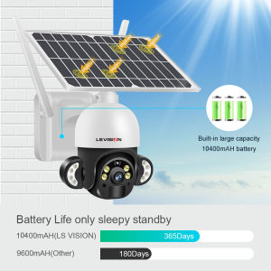 LS VISION 2K 4MP 4G/WIFI Solar Camera Wireless Outdoor Security Protection CCTV Camera Surveillance PTZ Battery PIR Motion Detection IP Cameras