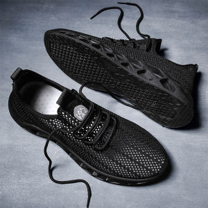 Mens Summer Sports Running Shoes Breathable Mesh Soft Bottom Anti-slip Casual Shoes Korean Style Trendy All-match