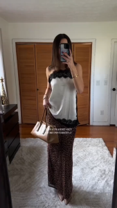 Women Lace Asymmetrical Trim Cami Tank Crop Tops Sleeveless Silk Satin Long Camisole Silky High Low Hem Lace Layering Slip Dress