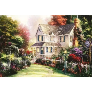 70*50CM 1000PCS Rustic Villa Jigsaw Puzzle Adult Stress Relief Beautiful Landscape Painting Puzzle Home Wall Decor