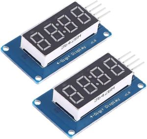 2pcs TM1637 0.36 " LED Display Module For Arduino 7 Segment 4 Bits Clock RED Anode Digital Tube Four Serial Driver Board Pack