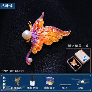 Handmade Birthday Gift Feathers Hairpin Brooch Pin for Girlfriend Teacher Traditional Chinese Style Abalone Shell Hair Accessories