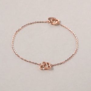 Chow Sang Sang 周生生 Minty Collection 18K Rose Gold Love Heart Bracelet 92698B