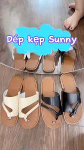 (Fom nhỏ-đặt tăng 1 size) Dép xỏ ngónDép kẹp da Sunny đế bằng chống trơn trượtDép nữ da mềm xinh xắn G146