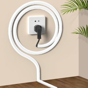 1PC Vỏ Bọc Cáp Sàn Linh Hoạt 1/3/5m Dây Cao Su Tự Dính Hider Khe Cắm Ống Dẫn Trên Tường Để Quản Lý Cáp Chất Liệu PVC