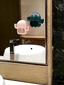 OKK Gantungan Tempel Tempat Sikat Gigi Model Kaktus/Rak Sikat Gigi Bentuk Kaktus Toothbrush Holders