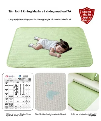 KAMONI | Tấm Đệm Giường Em Bé Chống Thấm Khí Thở Có Thể Giặt