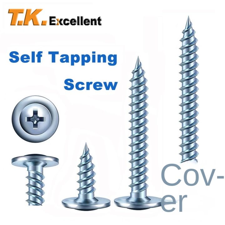 Self Tapping Screws Phillips Truss Head with Washer Zinc Plated Sheet