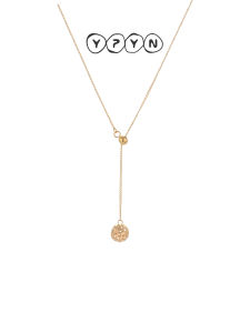 YIPIEYINA | Shimmer 14K Gold Hollow Sphere Pendant Necklace