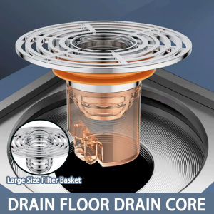 Toilet Sewer Shower Drain Insect Proof Anti odor Filter Chrome Magnetic Self Closing Bathroom ABS Deodorant Floor Drain Core