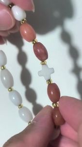 white orange quartzose jade crystal bracelet