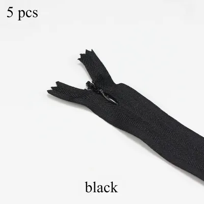 5 pcs 18cm-60cm Invisible zippers - various colors suitable for premium hidden zipper dresses pants shirts pockets etc