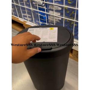 Tempat sampah dengan tutup plastik vol 8L tinggi 35cm WEO IK0501 HOLA