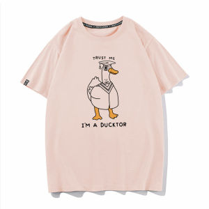 Áo Thun Ngắn Tay Doctor Duck Cotton Nguyên Chất Cổ Tròn In Hình Xu Hướng Thời Trang Dành Cho Nam Và Nữ Áo Mùa Hè Thông Thường