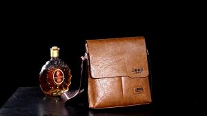 JEEP SPIRIT Mens Bag Mens Leather Messenger Bag Business Messenger Casual Bag.