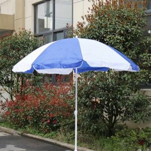 【COD】Outdoor Steel Patio Round Beach Umbrella Striped Patio Umbrella Outdoor Table Umbrella Fishing Umbrella Big Night Market Umbrella For Summer Sunscreen and waterproof circular umbrella Beach circular telescopic umbrella