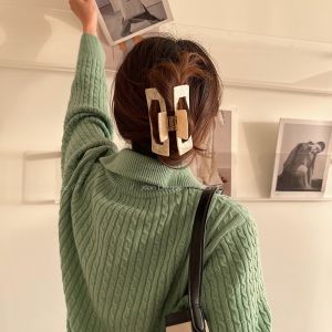 Large Size Acetate Hair Claw & Women's Stylish Shark Tail Hair Clip: Korean Fashion Fresh Out New Model