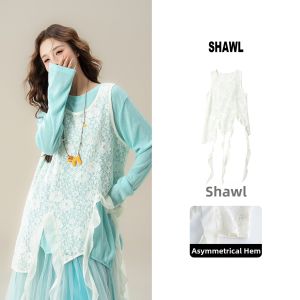SHANGWEILUO | Autumn New Asymmetric Lace Womens Clothing Set