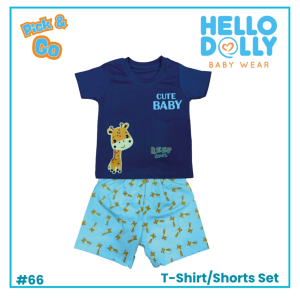 Hello Dolly Pick & Go Infant Set for Boys | Limited Edition I Printed Collection I  T-Shirt & Shorts