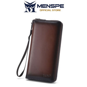 MENSPE Fashion Long Wallet Soft PU Long Wallet Multi-Card Position Vintage PU Frosted Wallet Multi-Functional Wallet Large Capacity Purse ID Credit Cards Holders Coin Pouch